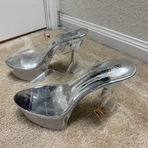 Clear Platform Heels - New